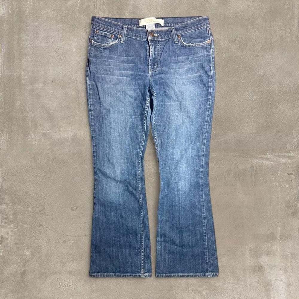 Mossimo Low Rise Bootcut Jeans Medium Wash Y2K Stretch Denim